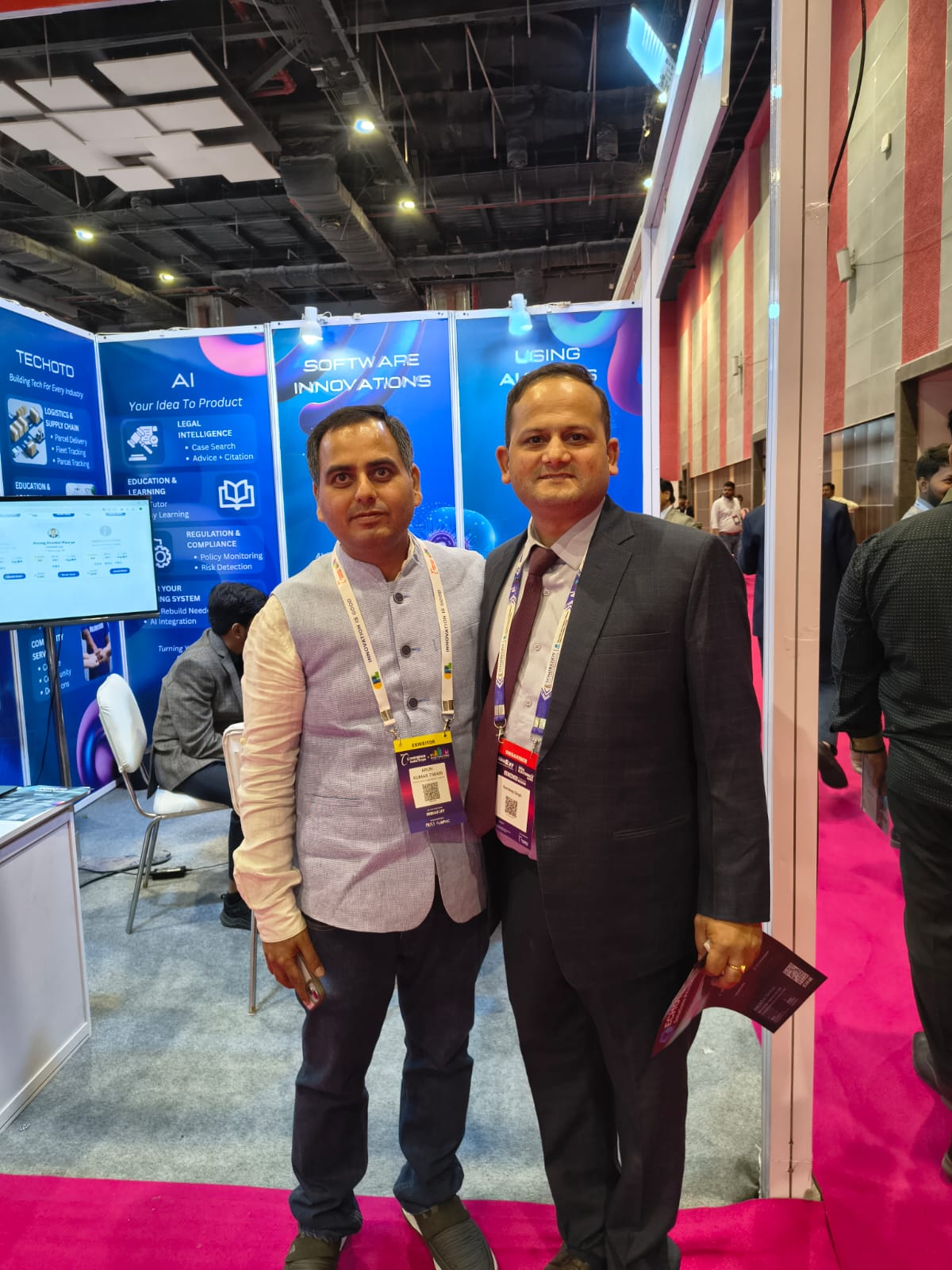 Day 1 visitors engaging with TechOTD at the booth