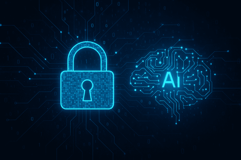 Symbolic image of digital data protection and cybersecurity.