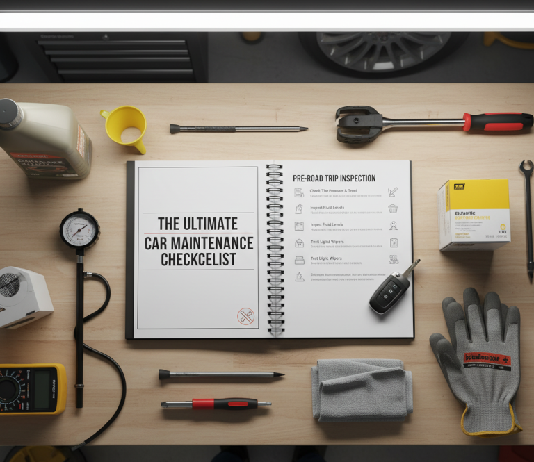 Modern Car maintainance guide book.