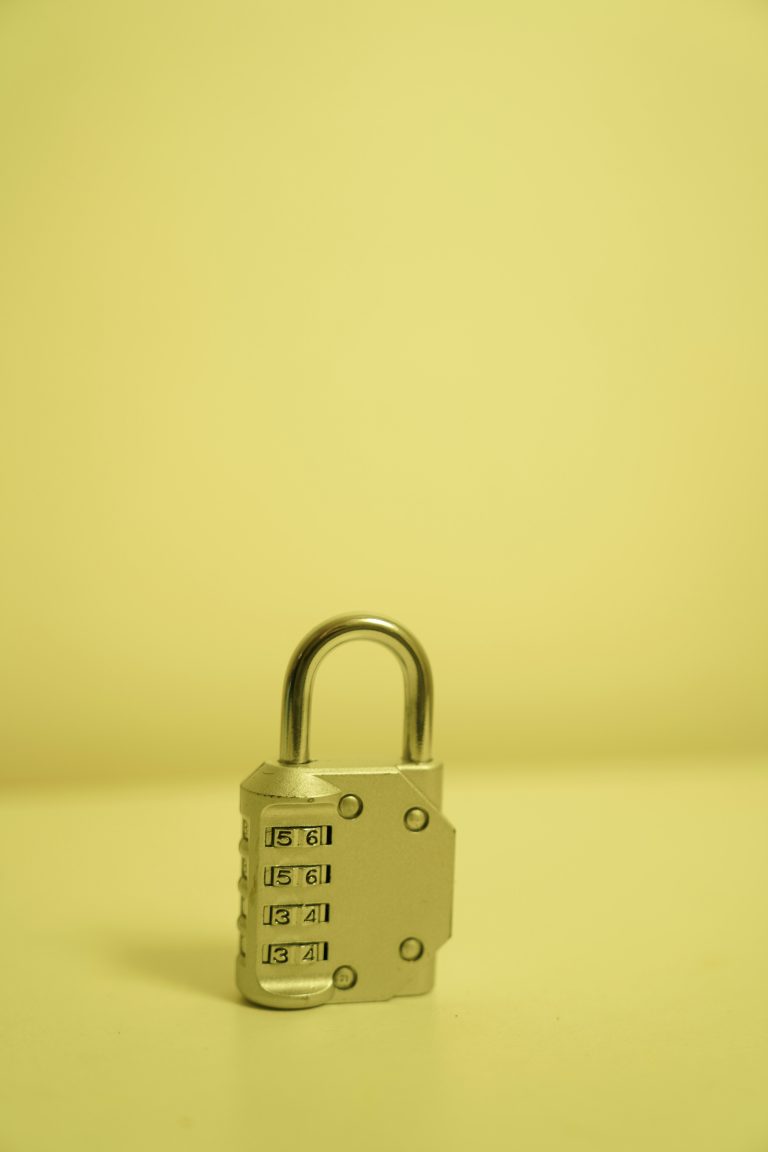 Digital padlock representing cybersecurity and data protection.