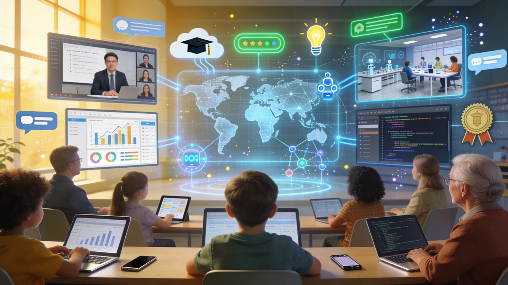 Education and learning through digital platforms and online tools