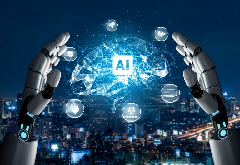 Students and teachers using AI-powered education technology to personalize learning, track progress, and improve classroom experiences.