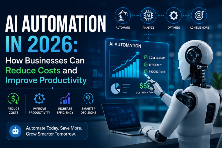 AI automation in 2026 helping businesses reduce costs and improve productivity