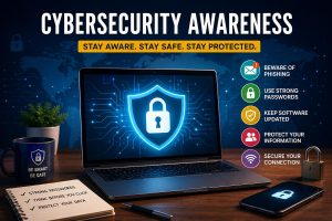Cybersecurity awareness and digital safety practices for protecting online information