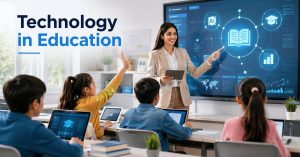 Technology in education with students using digital learning tools